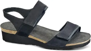 NAOT Women's, Aisha Sandal - Wide Width Black Nubuck 38 M