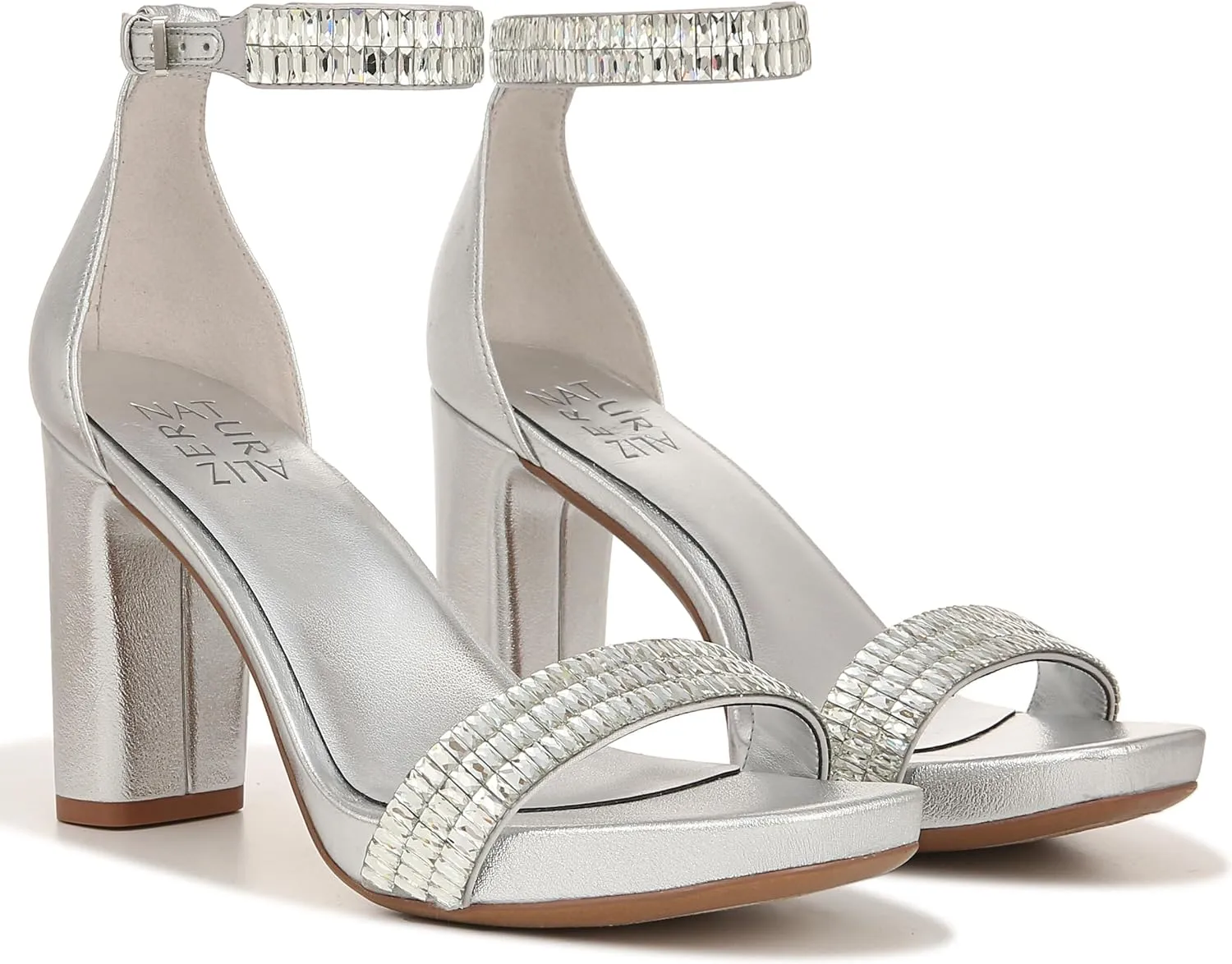 Naturalizer Women's Joy-Sparkle Jeweled Block Heel Dress Sandal