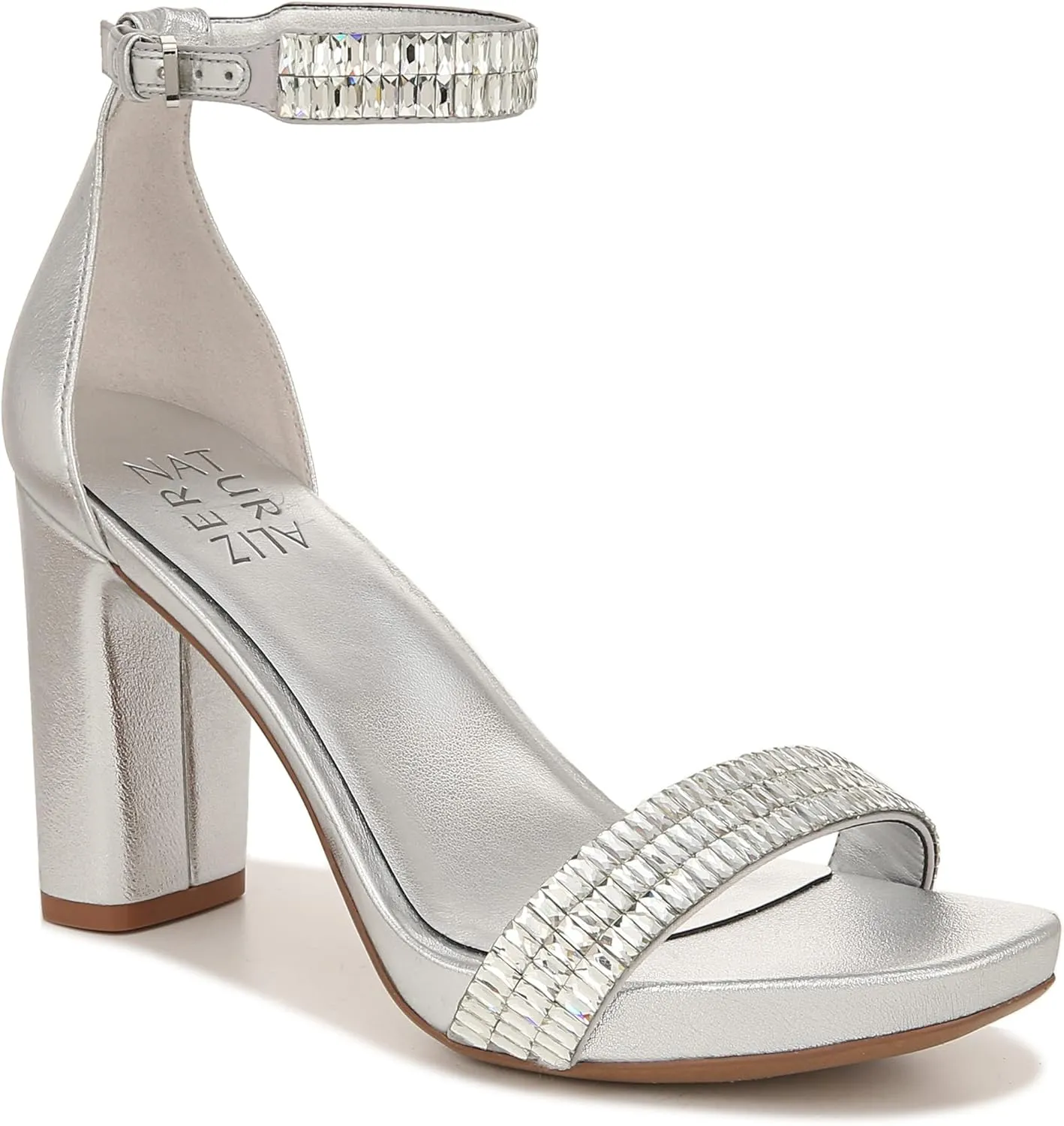 Naturalizer Women's Joy-Sparkle Jeweled Block Heel Dress Sandal