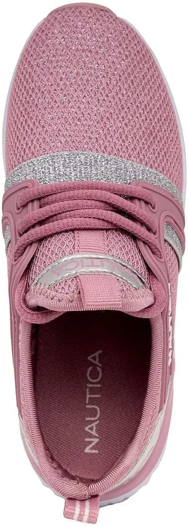 Nautica Kids Girls Metallic Fashion Sneaker Lace-Up Athletic Running Shoe I kappil I (Big Kid - Little Kid - Toddler)