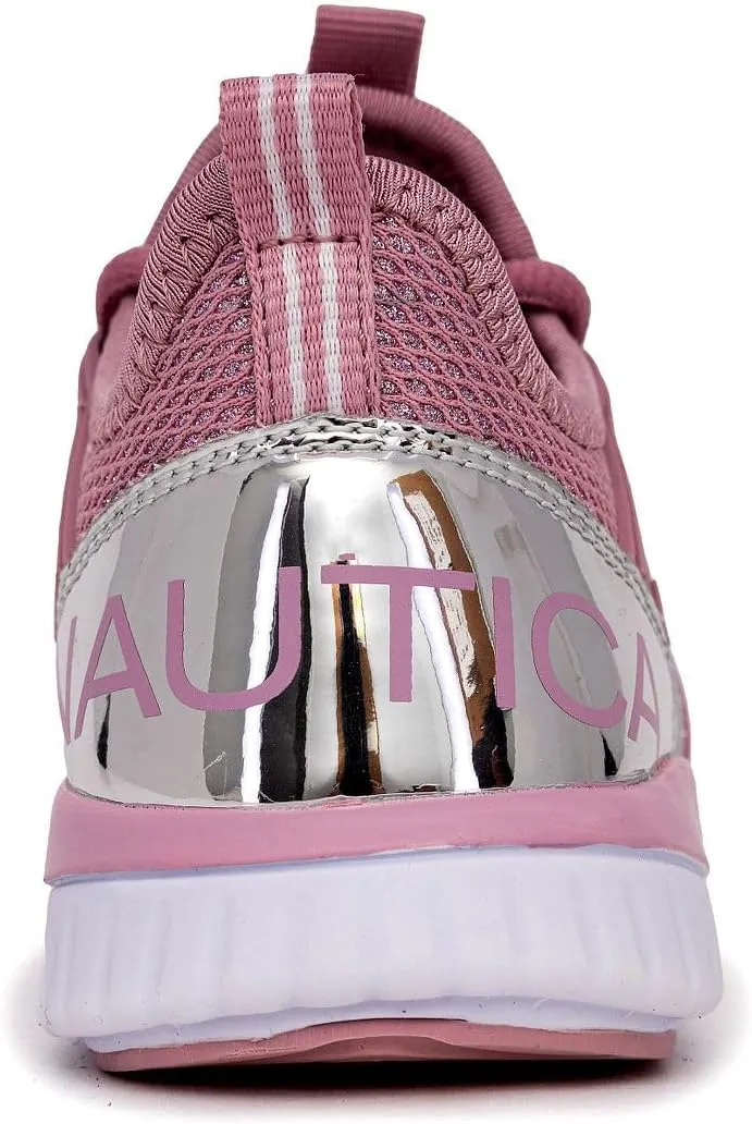 Nautica Kids Girls Metallic Fashion Sneaker Lace-Up Athletic Running Shoe I kappil I (Big Kid - Little Kid - Toddler)