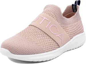 Nautica Youth Girls Slip-On Athletic Sneakers - Stylish Running and Tennis Shoes for Little and Big Kids
