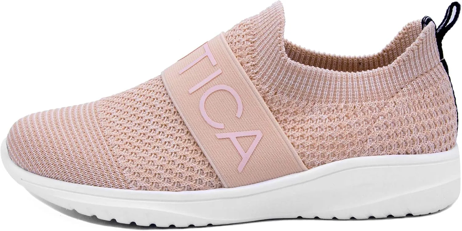 Nautica Youth Girls Slip-On Athletic Sneakers - Stylish Running and Tennis Shoes for Little and Big Kids