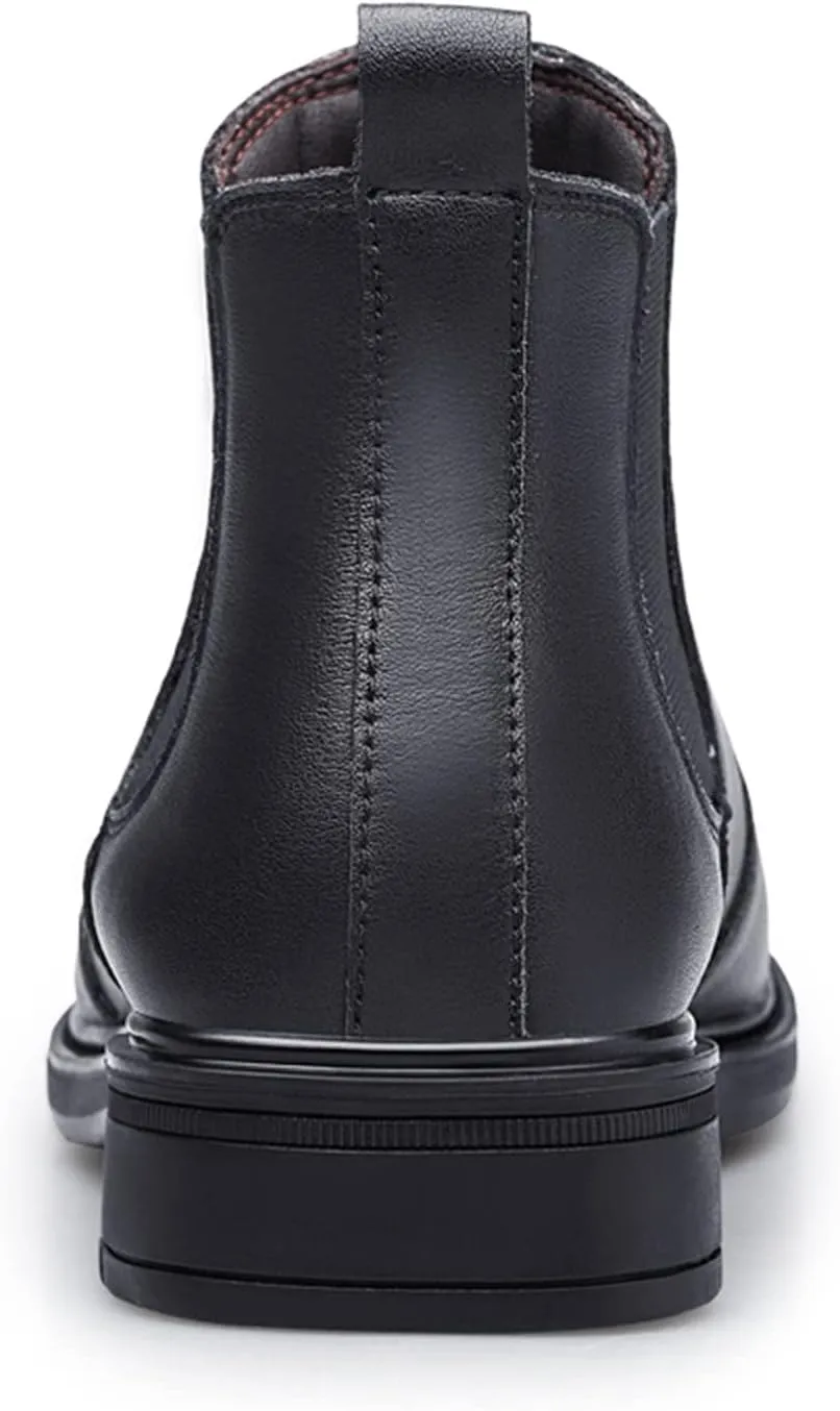 New Mens Chelsea Boot Elastic Bandage Vegan Leather Slip On Waterproof Non Wearable Anti-slip Fashion Casual Slip On