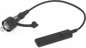NOBUHIRO Remote Pressure Switch, Tactical Light Switch for WADSN M300/M600 Series Scout Weapon Lights Flashlight, with Replacement Rear Tail Cap, Light-Weight Long Switch Button, Black