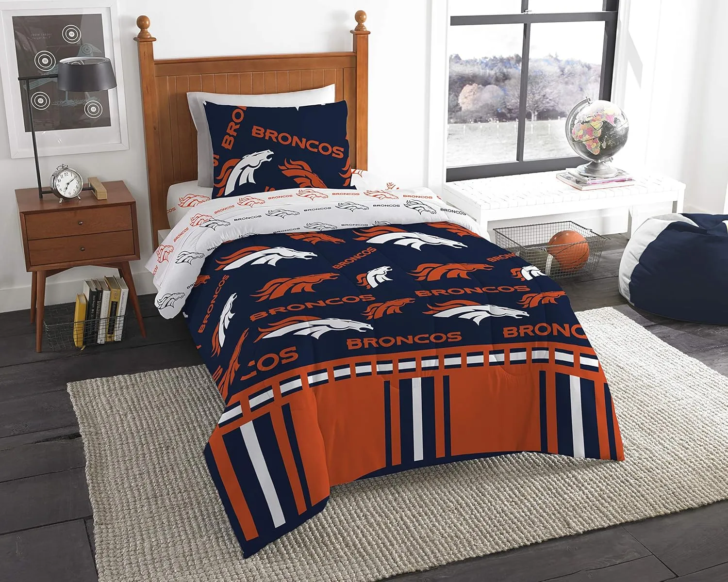 Northwest NFL Twin Bed in a Bag Set, 64" x 86", Team Colors