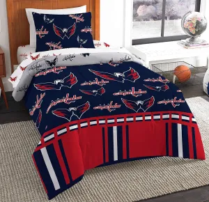 Northwest NHL Washington Capitals Unisex-Adult "Rotary" Bed in a Bag Set, Twin, Rotary