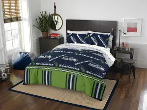Northwest The Company Officially Licensed NFL Seattle Seahawks Queen Bed in a Bag Set, 86" x 86"