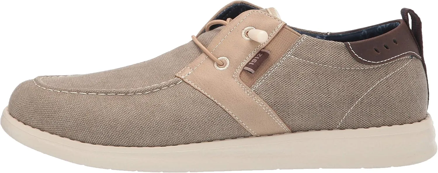 Nunn Bush Men's Brewski Moc Toe Slip-on Canvas Knit Loafer with Elastic Bungee