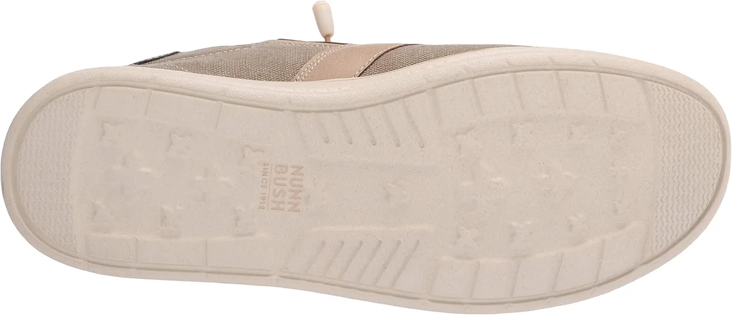 Nunn Bush Men's Brewski Moc Toe Slip-on Canvas Knit Loafer with Elastic Bungee