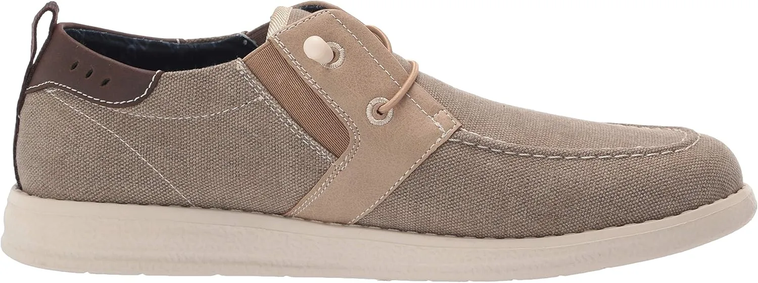 Nunn Bush Men's Brewski Moc Toe Slip-on Canvas Knit Loafer with Elastic Bungee