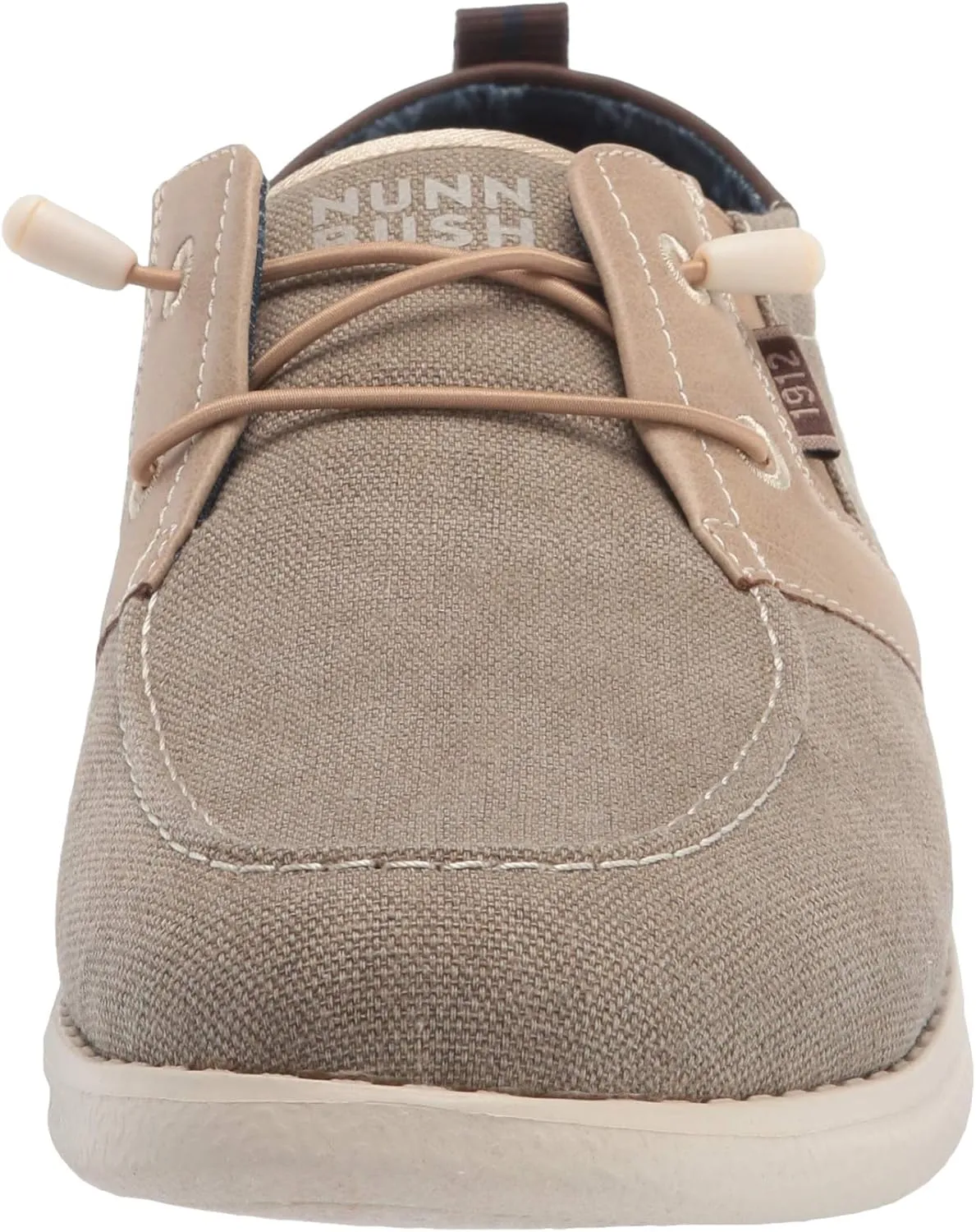 Nunn Bush Men's Brewski Moc Toe Slip-on Canvas Knit Loafer with Elastic Bungee