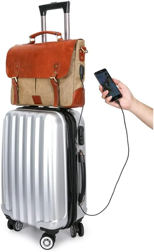 Official Briefcase European and American Retro Shoulder Portable Messenger Bag Casual Bag(Black)
