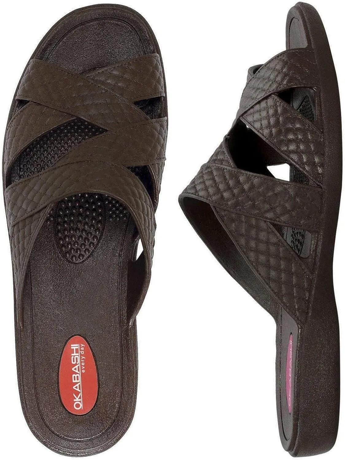OKABASHI Women’s Cross Strap Flip Flops - Sandals