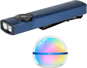 OLIGHT Arkfeld Ultra 1400 Lumens EDC Flat Flashlight Bundle with Sphere Smart Night Light