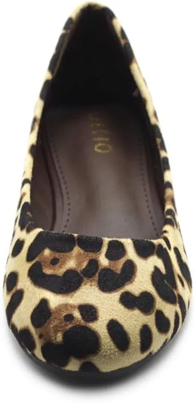 Ollio Womens Shoe Ballet Light Faux Suede Low Heels Flat