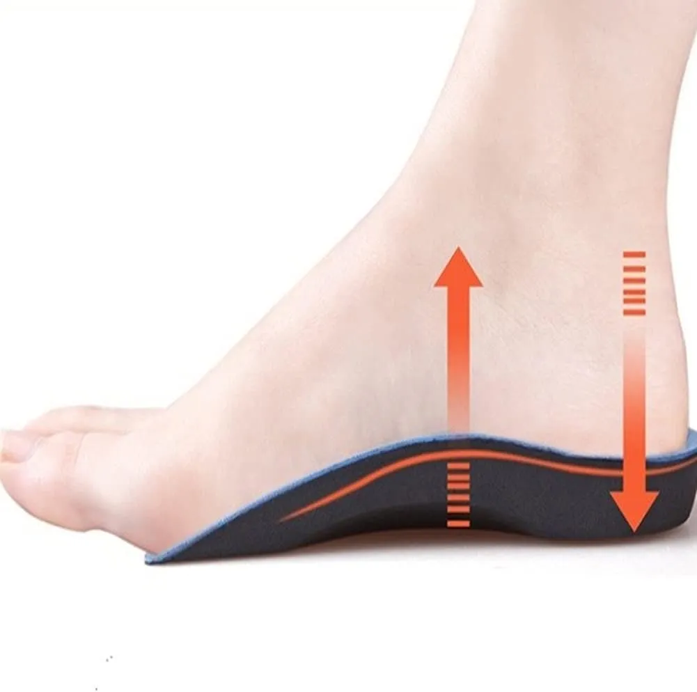 Orthotic Insoles EVA Adult Flat Foot Arch Support Orthotics Orthopedic Insoles for Men and Women Feet Care Pad(EU 46 to 48 Size XL)