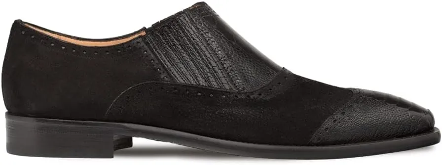 Ostrich/Suede Gored Slip On Black / 11 ½ / Medium
