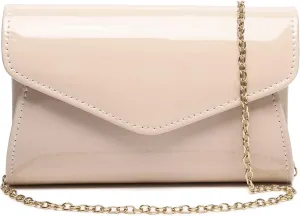 Patent Leather Envelope Clutch Womens Evening Handbag Stylish Crossbody Shoulder Bag Purse for Christmas Wedding Party Prom