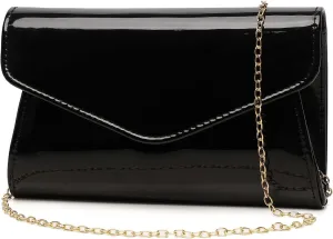 Patent Leather Envelope Clutch Womens Evening Handbag Stylish Crossbody Shoulder Bag Purse for Christmas Wedding Party Prom