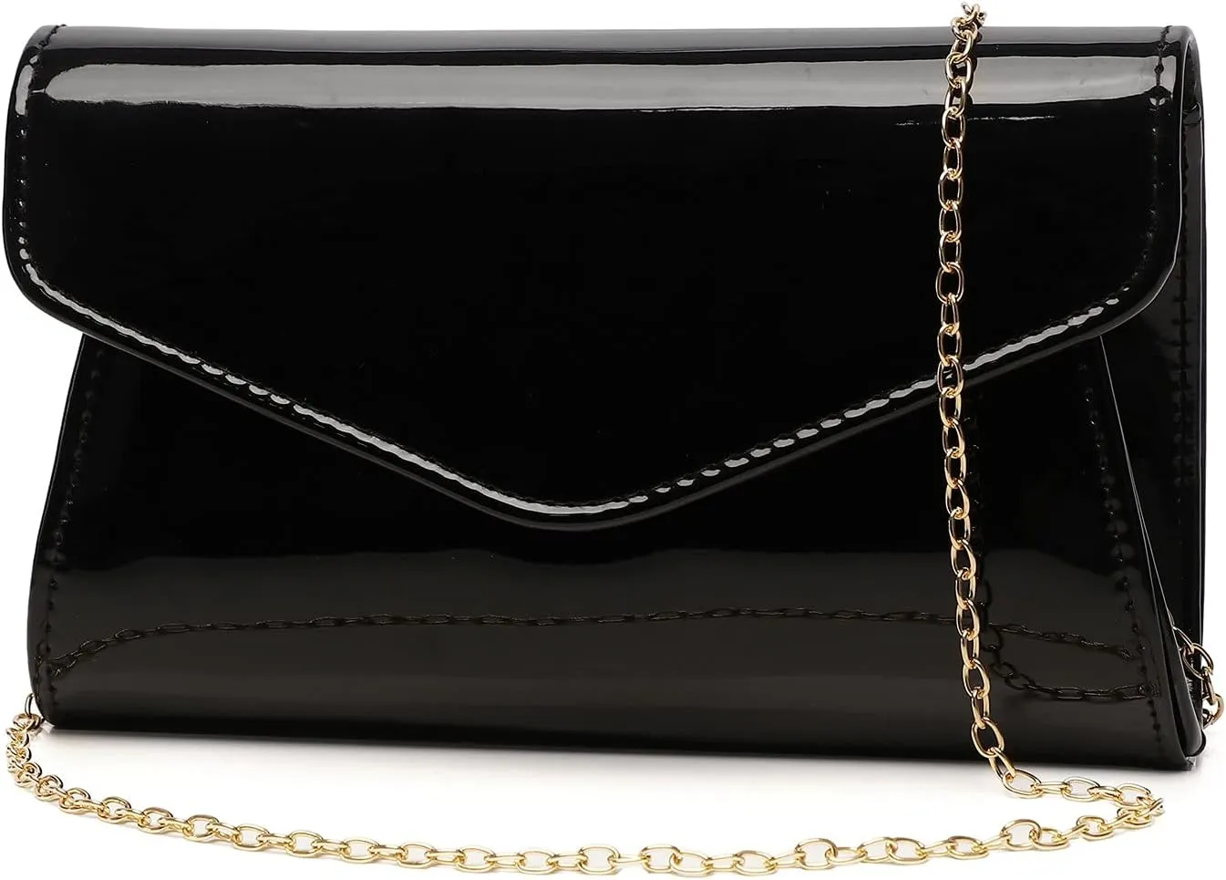 Patent Leather Envelope Clutch Womens Evening Handbag Stylish Crossbody Shoulder Bag Purse for Christmas Wedding Party Prom
