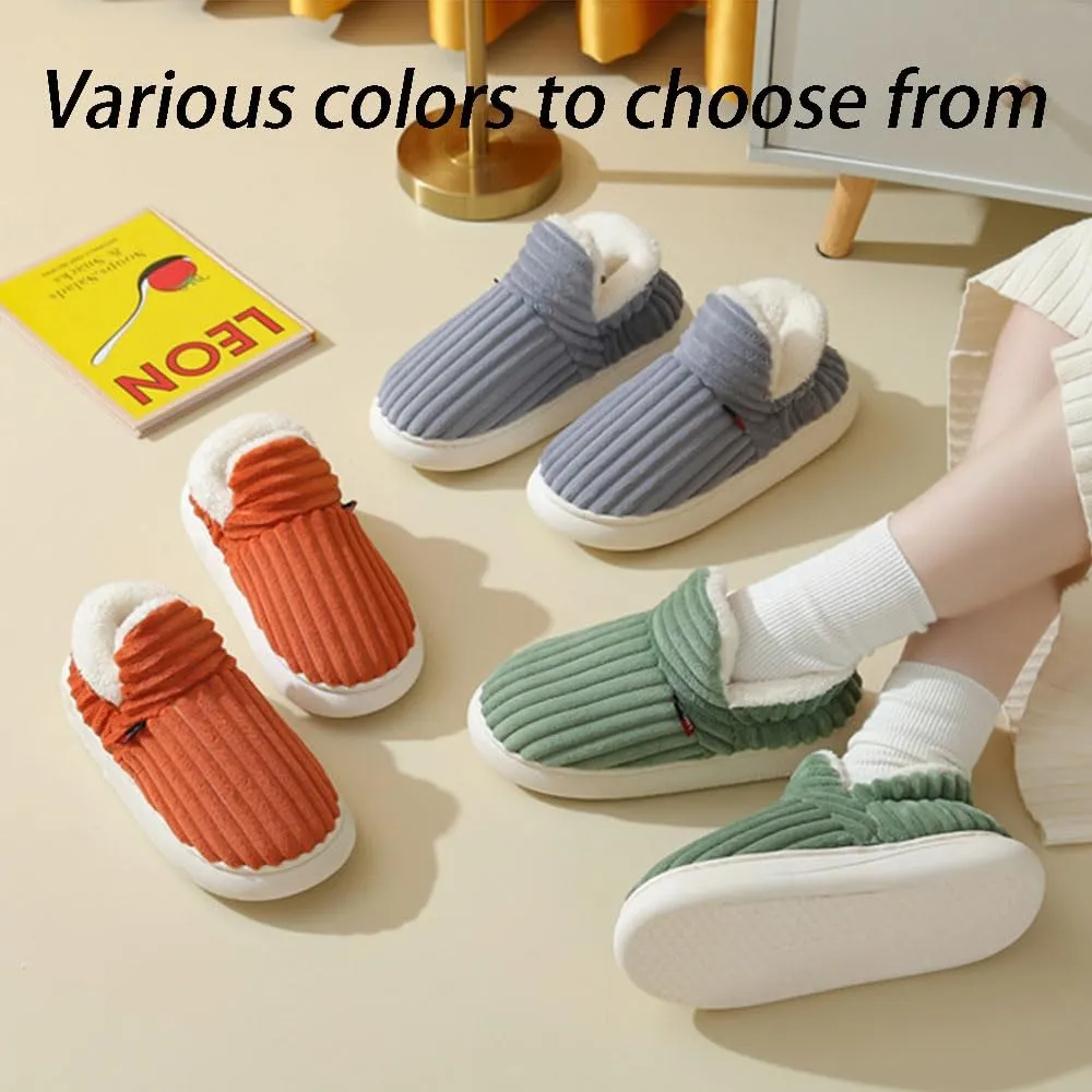 Pluffi Slipper Booties Women, Man Warm Fluffy House Slippers, Thick Sole Anti-Skid Cozy & Stylish Cloud Slides