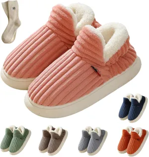 Pluffi Slipper Booties Women, Man Warm Fluffy House Slippers, Thick Sole Anti-Skid Cozy & Stylish Cloud Slides