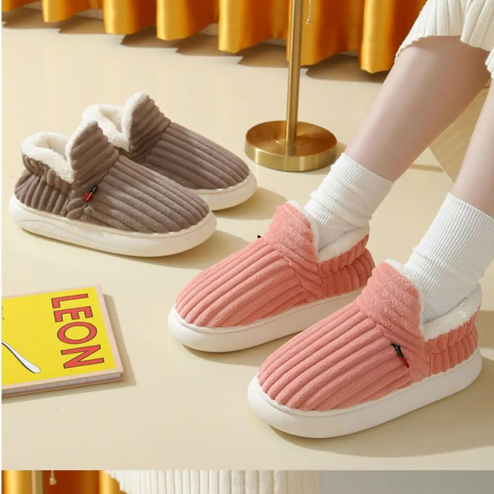 Pluffi Slipper Booties Women, Man Warm Fluffy House Slippers, Thick Sole Anti-Skid Cozy & Stylish Cloud Slides