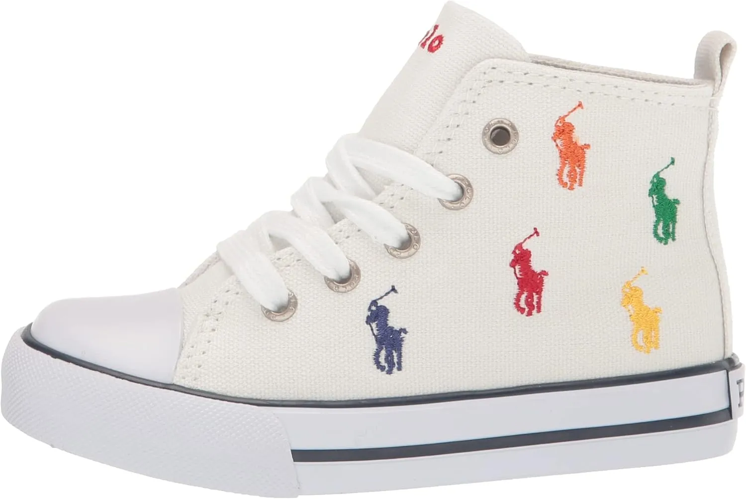 POLO RALPH LAUREN Women's Hamptyn Hi Ii White Mlt RPT Pp Sneaker