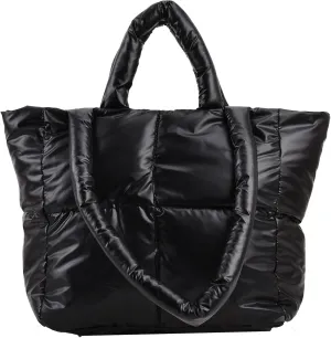 Puffer Tote Bag for Women,Light Weight Quilted Puffy Shoulder Handbag,Padded Down Hobo Purse for Girl