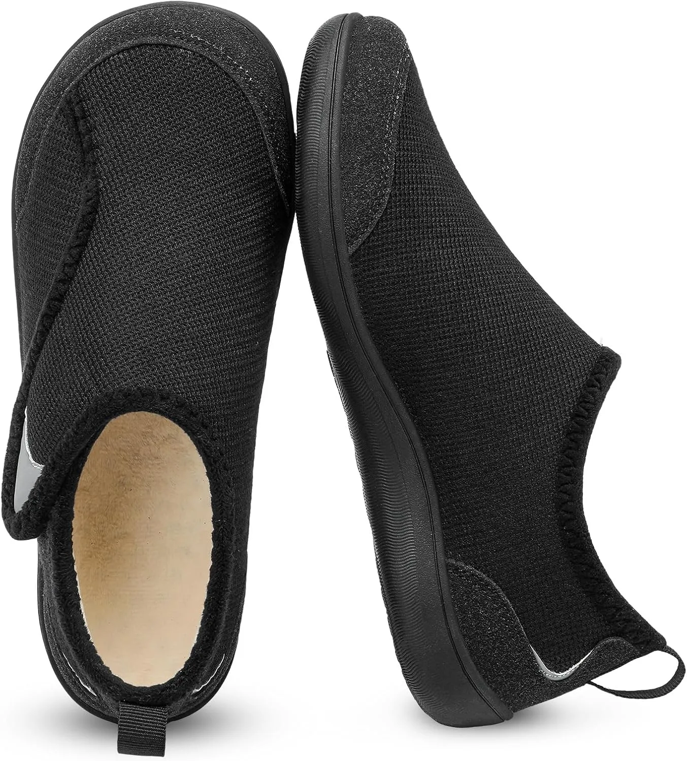 QFH Cozy Slippers for Women & Men - Wide, Diabetic, Barefoot Walking Shoes - Non-Slip, Soft Lining, Comfy House Shoes