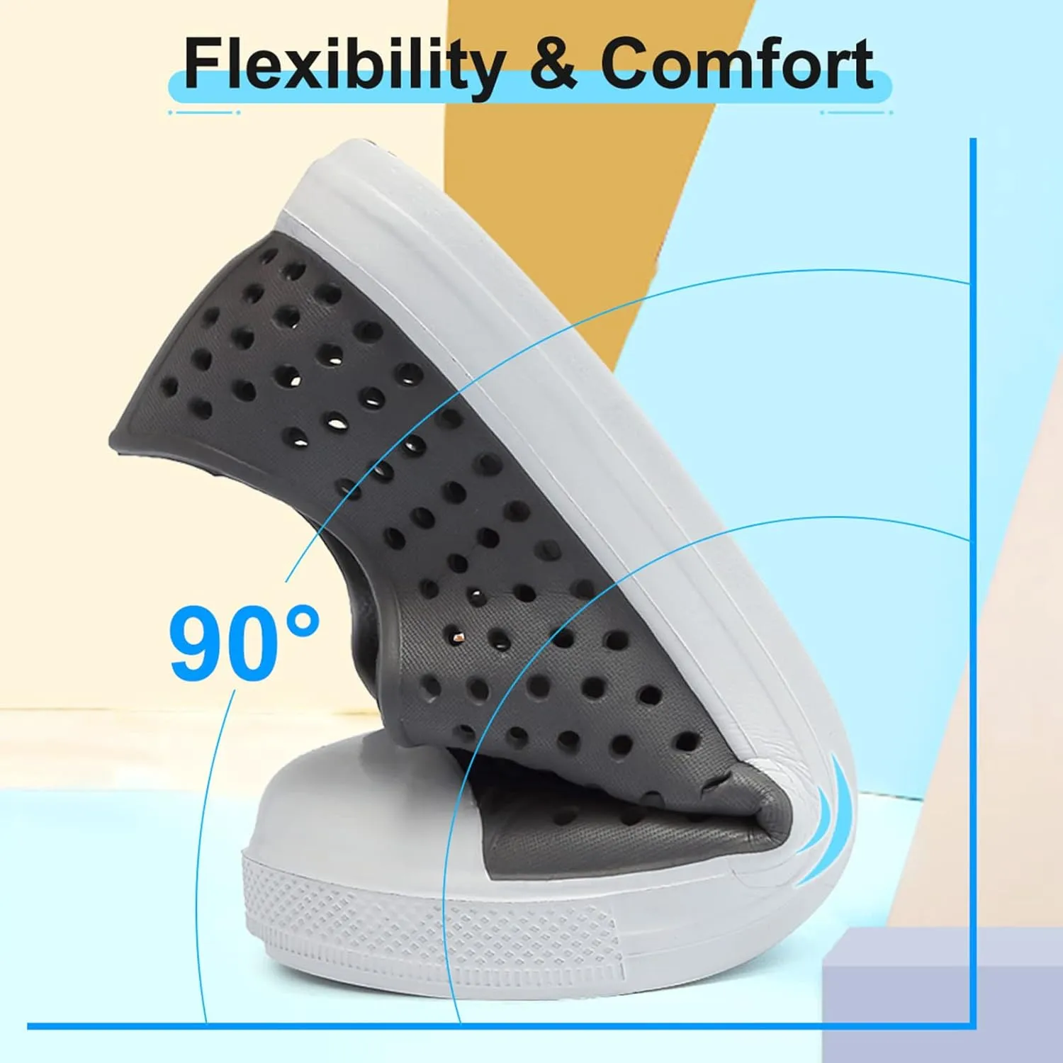 QLZ Toddler Kids Water Shoes for Boys Girls Garden Sandals Rubber Shoes Beach Sneakers, Slip-on Anti-Slip Lightweight Breathable Quick Dry Soft Flexible（Toddler/Little Kid/Big Kid）