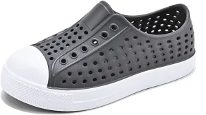 QLZ Toddler Kids Water Shoes for Boys Girls Garden Sandals Rubber Shoes Beach Sneakers, Slip-on Anti-Slip Lightweight Breathable Quick Dry Soft Flexible（Toddler/Little Kid/Big Kid）
