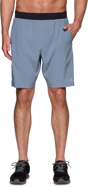 RBX Activewear Workout Shorts for Men, Quick Drying Woven Running Basketball Shorts with Flat Waistband, 9" Inseam