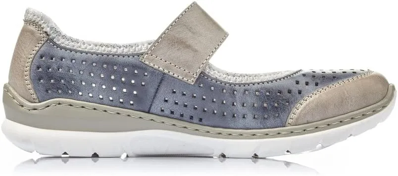 Rieker L32B5 Nikita Slip-On Women's Shoes - Lightweight Mary Janes with Adjustable Strap and Premium Cushioning Footbed - Comfort and Support for All-Day Wear