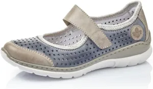 Rieker L32B5 Nikita Slip-On Women's Shoes - Lightweight Mary Janes with Adjustable Strap and Premium Cushioning Footbed - Comfort and Support for All-Day Wear