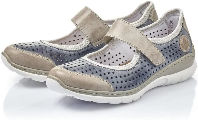 Rieker L32B5 Nikita Slip-On Women's Shoes - Lightweight Mary Janes with Adjustable Strap and Premium Cushioning Footbed - Comfort and Support for All-Day Wear