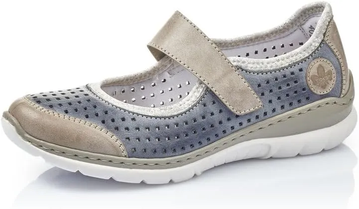 Rieker L32B5 Nikita Slip-On Women's Shoes - Lightweight Mary Janes with Adjustable Strap and Premium Cushioning Footbed - Comfort and Support for All-Day Wear