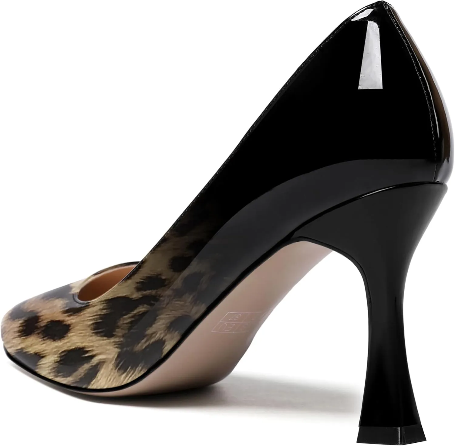 ROSERWISH Womens Party Patent Stylish Slip On Fashion Round Toe Stiletto High Heel Pumps Shoes 3.3 Inch