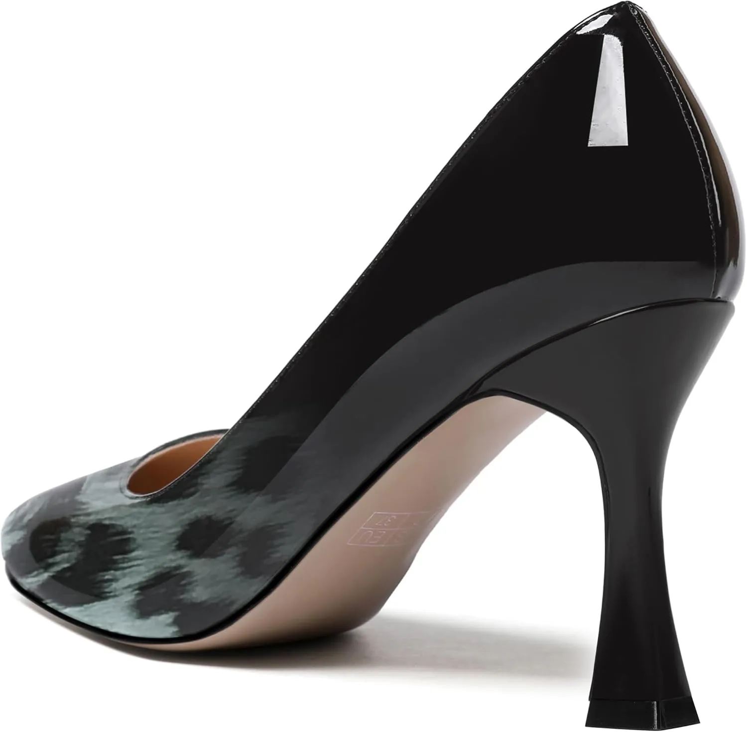 ROSERWISH Womens Party Patent Stylish Slip On Fashion Round Toe Stiletto High Heel Pumps Shoes 3.3 Inch