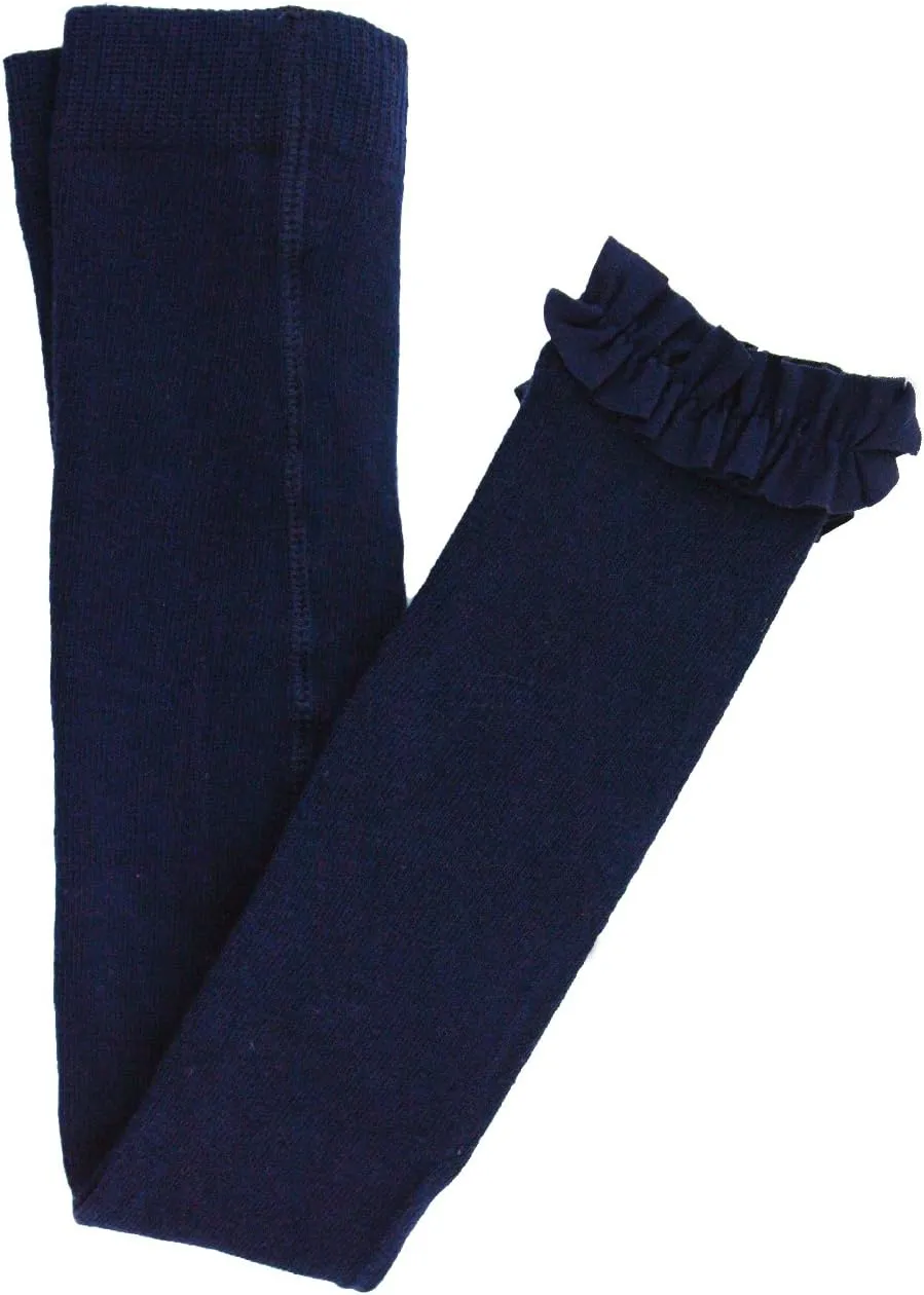 RuffleButts Baby/Toddler Girls Footless Ruffled Tights