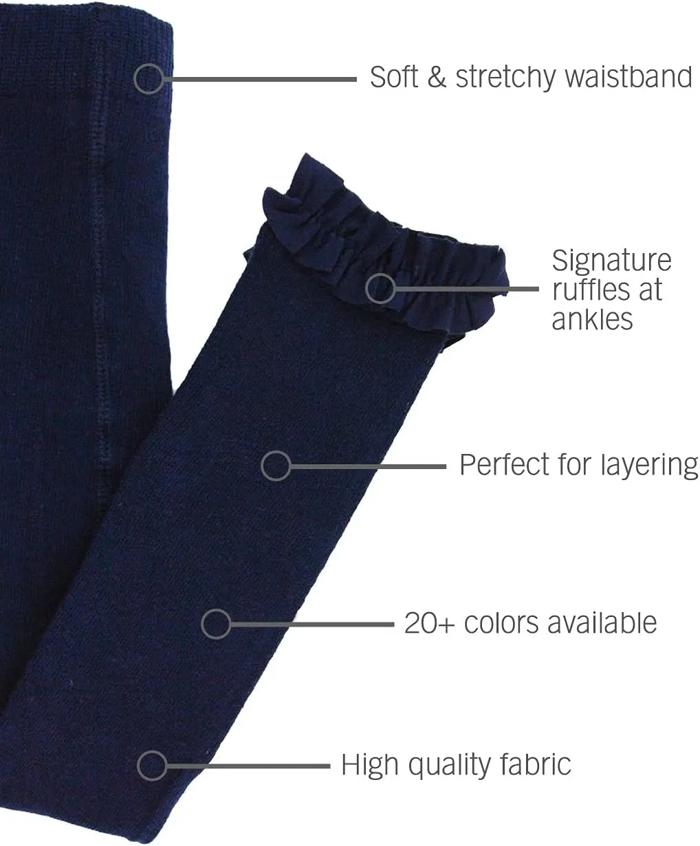 RuffleButts Baby/Toddler Girls Footless Ruffled Tights