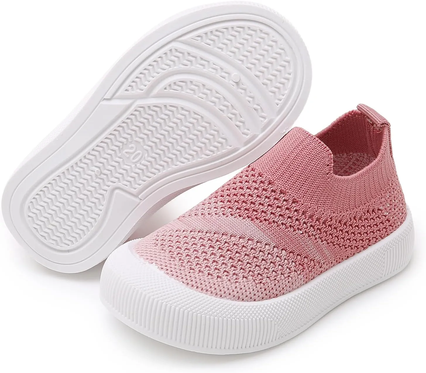 RVROVIC Toddler Boys Girls Sneakers Lightweight Slip on Shoes Kids Breathable Non-Slip Walking Shoes 1-3 Yrs