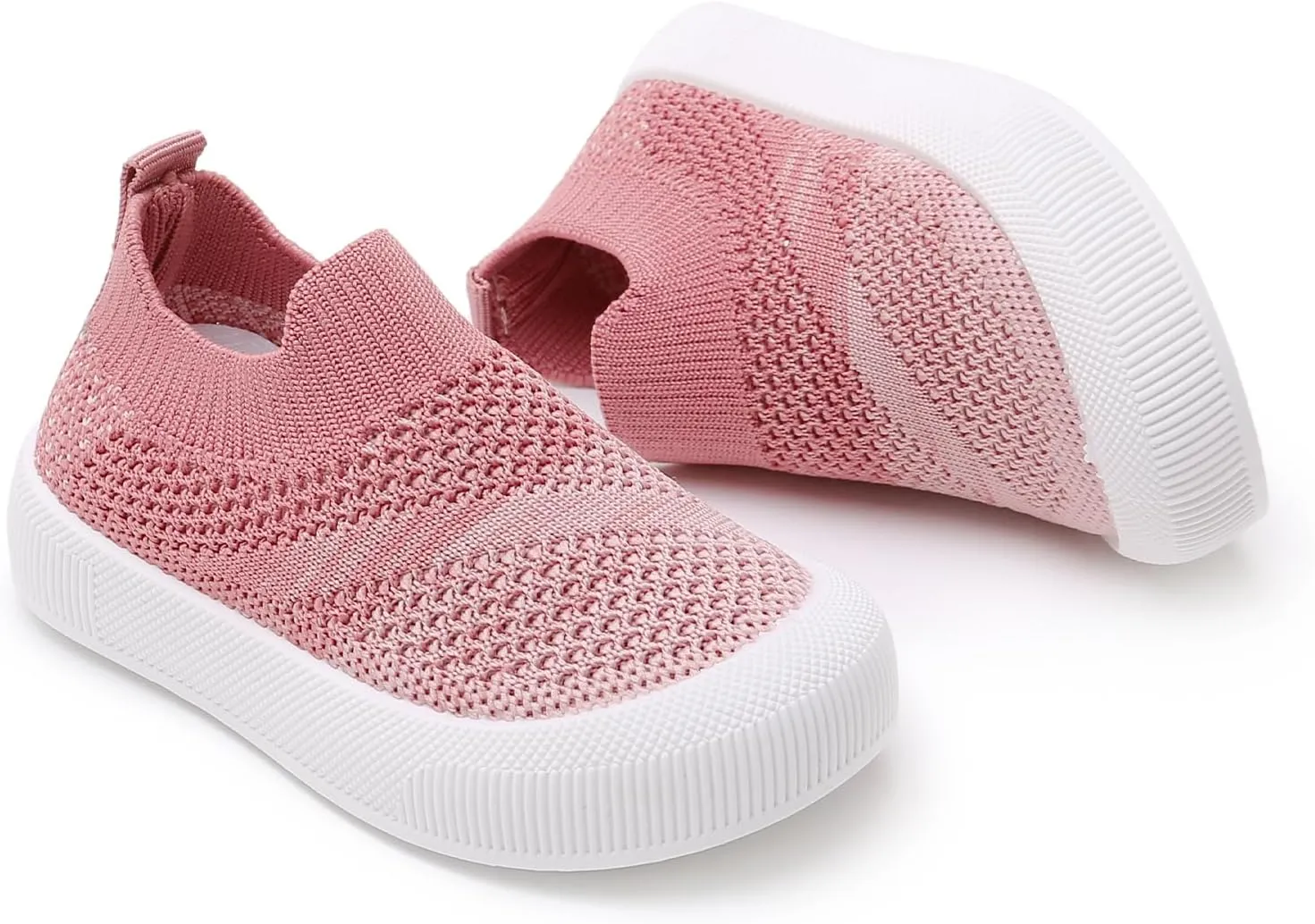 RVROVIC Toddler Boys Girls Sneakers Lightweight Slip on Shoes Kids Breathable Non-Slip Walking Shoes 1-3 Yrs