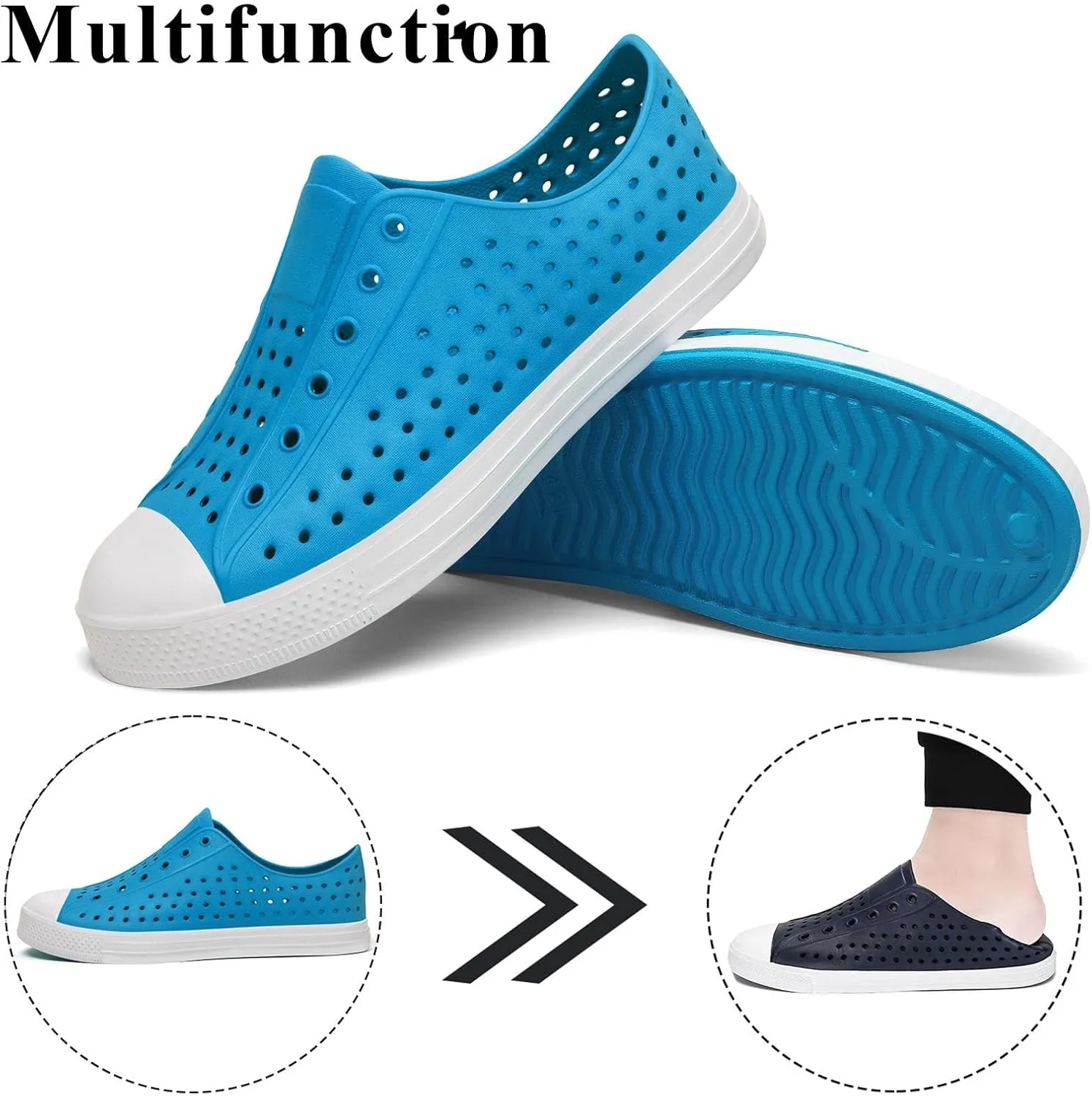SAGUARO Mens Garden Shoes for Women Breathable Slip-On Gardening Clogs Quick Dry Non-Slip Water Shoe Outdoor Beach Sandals Aero XVII