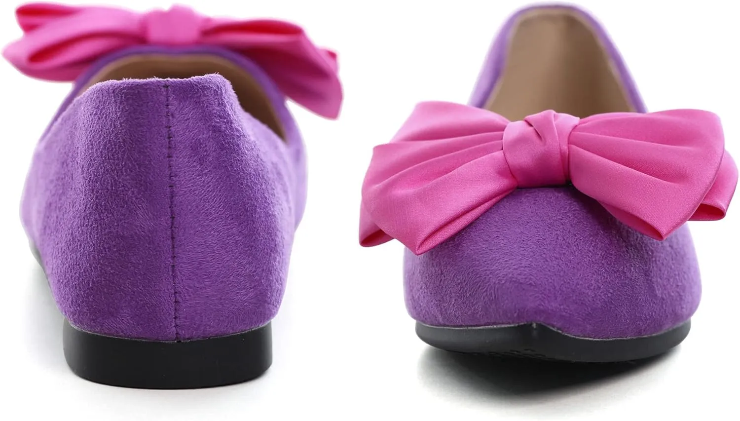 SAILING LU Ballet Flats for Womens Shoes Pointy Toe Cozy Flat Shoes Suede Comfortable Dressy Shoes Wear to Work Slip-on Moccasins