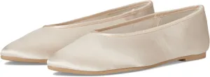 Seychelles Women's Georgette Satin Ballet Flat, Natural, 8