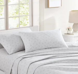 Shabby Chic® - Queen Sheets, Cotton Flannel Bedding Set, Warm & Cozy Home Decor (Pretty Petal Lilac, Queen)