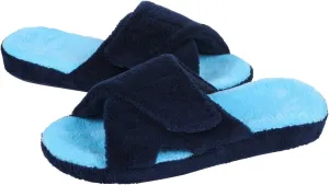 shevalues Summer Arch Support Slippers for Women Adjustable Terry Cloth Fuzzy Indoor Slippers Open Toe House Shoes