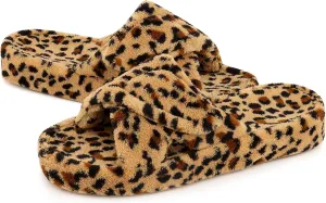shevalues Summer Arch Support Slippers for Women Adjustable Terry Cloth Fuzzy Indoor Slippers Open Toe House Shoes